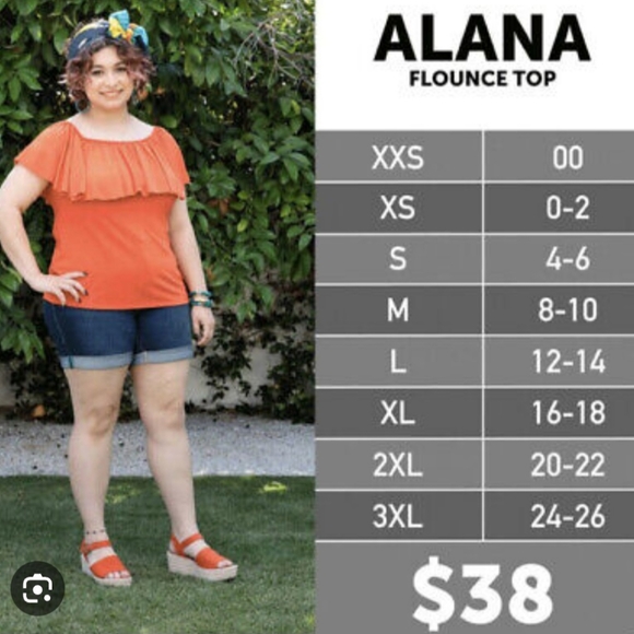 Lularoe Alana Flounce Top! NWT! - Picture 7 of 8